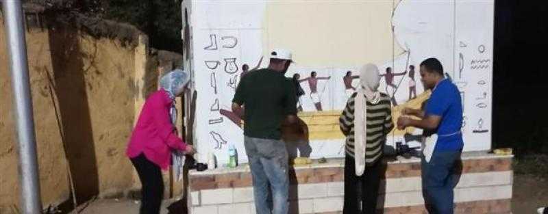 تجميل محولات الكهرباء وتحويلها إلى لوحات فنية في مدينة الأقصر