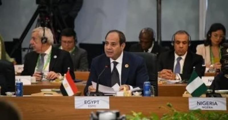 الرئيس السيسى بقمة العشرين: لا يمكن الحديث عن عدم المساواة دون التطرق للأوضاع المأساوية في فلسطين ولبنان