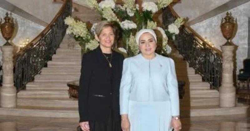 السيدة انتصار السيسى تستقبل قرينة رئيس جمهورية كولومبيا