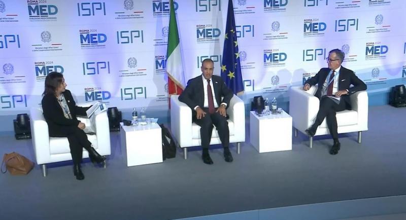 وزير الخارجية يشارك في جلسة حوارية بعنوان ”حوار من أجل السلام” خلال منتدى حوارات روما المتوسطية