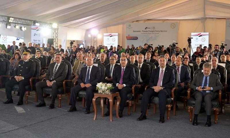 رئيس الوزراء ووزير الصناعة والنقل يشهدان احتفالية تشغيل وإطلاق الرحلة الأولى لخط الرورو المصري الإيطالي