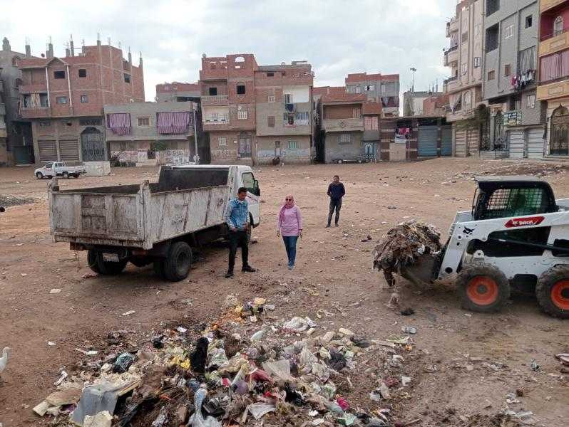رفع 160 طن قمامة من قرية بدواي بمركز المنصورة