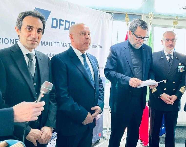 الفريق كامل الوزير والسفير بسام راضي يُشاركان في تدشين خط الرورو بحضور نائب رئيس الوزراء الإيطالي