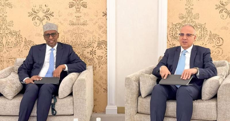 ضمن فعاليات مؤتمر COP16 بالرياض.. الدكتور سويلم يلتقى وزير المياه الصومالى