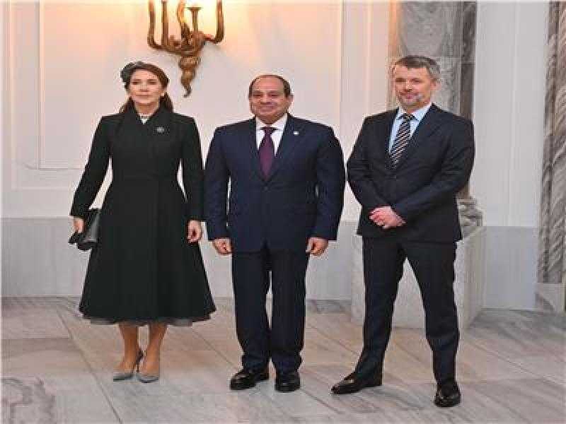 الرئيس السيسي يدعو ملك وملكة الدنمارك لزيارة مصر بافتتاح المتحف المصرى الكبير