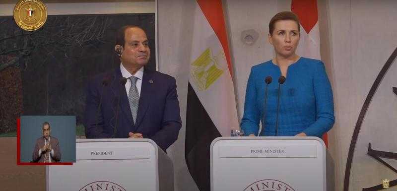 رئيسة وزراء الدنمارك تعرب عن تقديرها لجهود مصر الدبلوماسية في الشرق الأوسط
