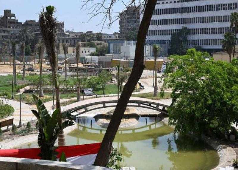رئيس ”جهاز مثلث ماسبيرو” تتابع أعمال تطوير حديقة الأزبكية