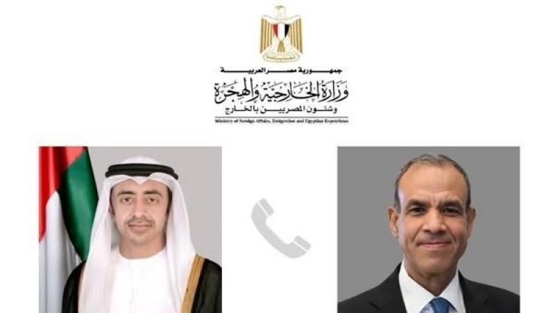 وزير الخارجية يبحث مع نظيره الإماراتي مستجدات الأوضاع على الساحة السورية اتصالًا بالتطورات الأخيرة