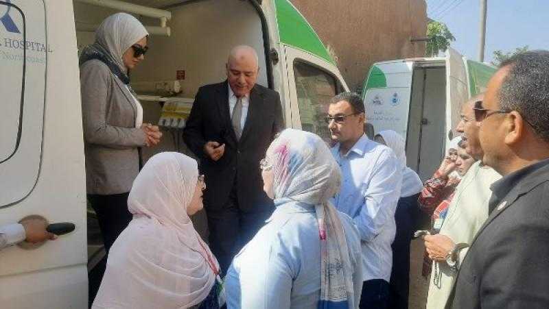صحة القليوبية تنظم قافلة طبية بقرية رمادة بقليوب