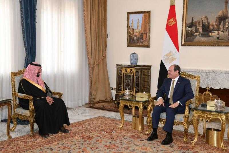 الرئيس السيسي يستقبل وزير الثقافة السعودي.. صور