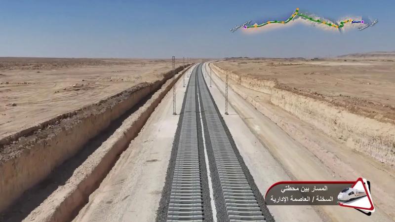 تركيب القضبان بمشروع الخط الأول لشبكة القطار الكهربائي السريع.. صور