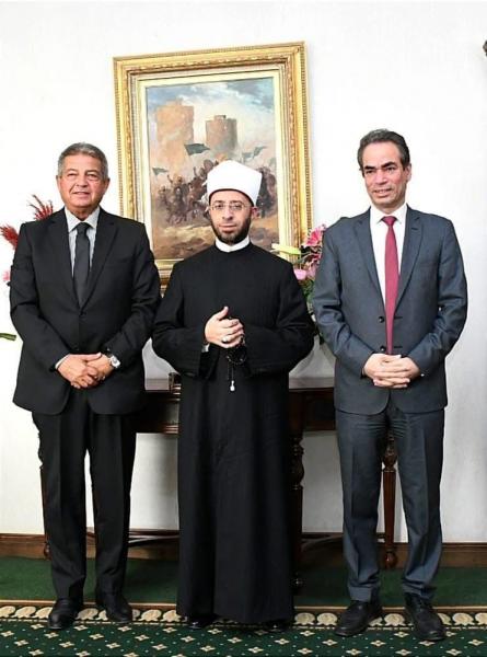 رئيس الأعلى للإعلام يستقبل وزير الأوقاف بحضور رئيس الوطنية للإعلام بحث سبل التعاون