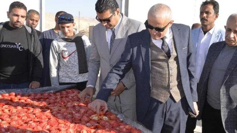محافظ الأقصر يتفقد مجمع الصناعات الغذائية بإسنا.. ويشيد بتجربة تجفيف الطماطم