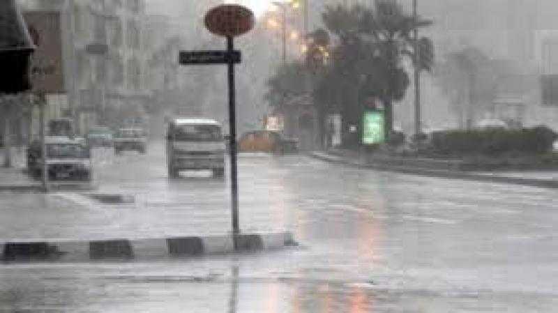سقوط أمطار غزيرة على محافظة شمال سيناء