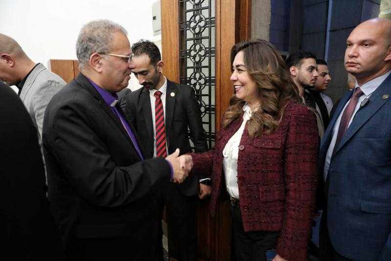 وزيرة التنمية المحلية تشارك في احتفالية الطائفة الإنجيلية بعيد الميلاد المجيد في كنيسة قصر الدوبارة