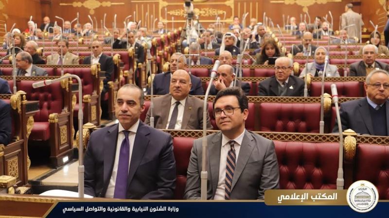 وزيرا الشئون النيابية والثقافة بجلسة مجلس الشيوخ لمناقشة تطوير قصور الثقافة