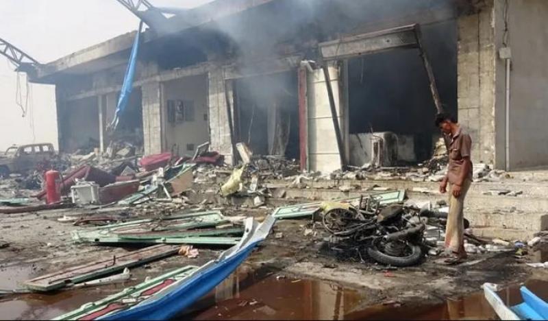 8 قتلى و 50 مصابا في انفجار محطة غاز بمحافظة البيضاء اليمنية