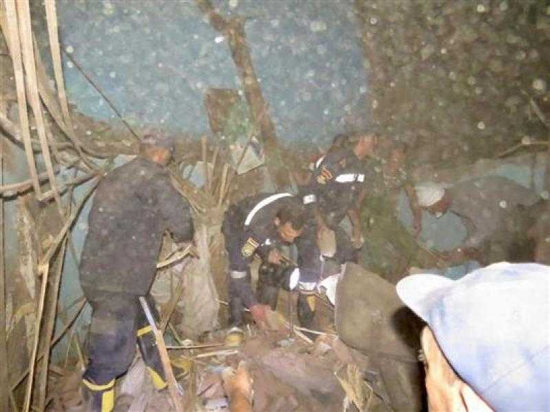 انهيار منزل من طابقين بسوهاج دون خسائر بشرية