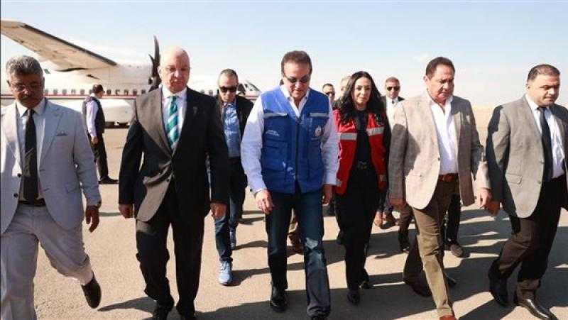 وصول وزيرا الصحة والتضامن للعريش لتفقد استعدادات مصر لإدخال مساعدات غزة