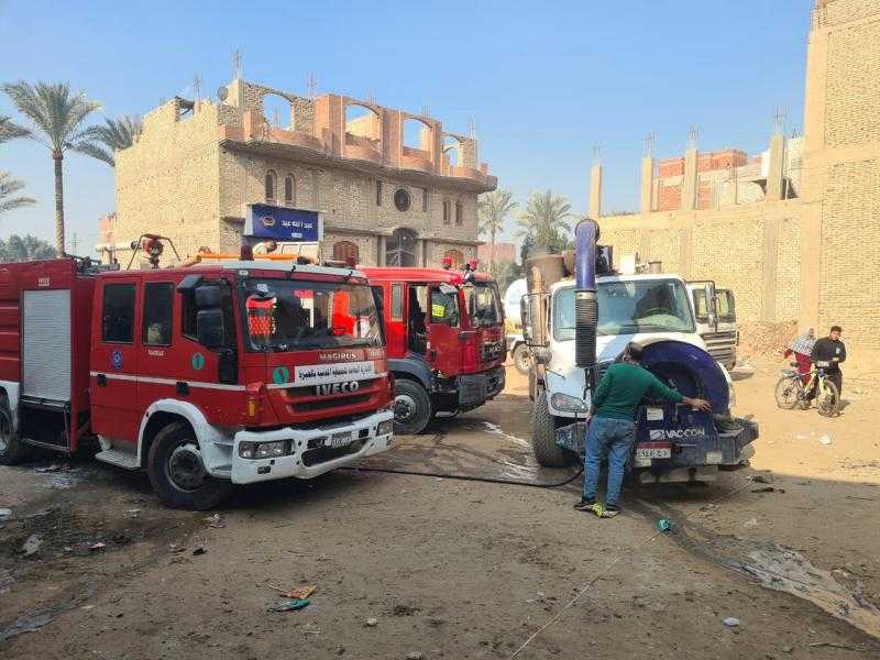 المعاينة تكشف تفاصيل اندلاع حريق بمصنع تنر فى قرية بكرداسة