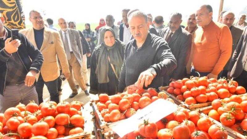 محافظ أسيوط يتفقد السوق الحقلي لبشائر إنتاج مزرعة مدرسة مير الثانوية الزراعية