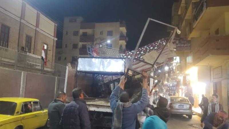 حملة مكبرة لرفع الإشغالات بميدان المجذوب وتفرعاته في أسيوط