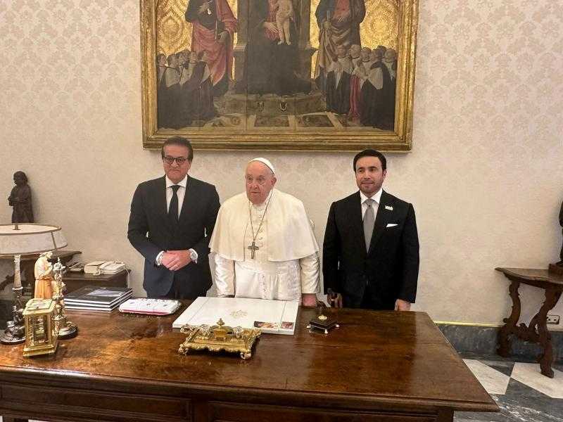 خلال لقائه بابا الفاتيكان.. عبدالغفار: مصر ملتزمة بمساندة الفلسطينيين بتوجيهات الرئيس السيسي