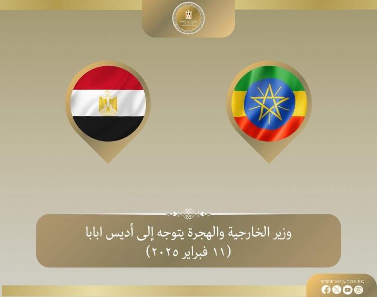 وزير الخارجية والهجرة يتوجه إلى أديس أبابا لترأس الوفد المصرى المشارك في اجتماعات المجلس التنفيذي للاتحاد الأفريقي