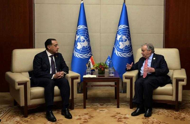 رئيس الوزراء يلتقي سكرتير عام الأمم المتحدة