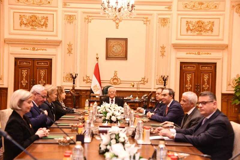 جبالي خلال لقائه وفد تحالف الاشتراكيين الديمقراطيين بالبرلمان الأوروبي: مصر ترفض التهجير القسري للفلسطينيين
