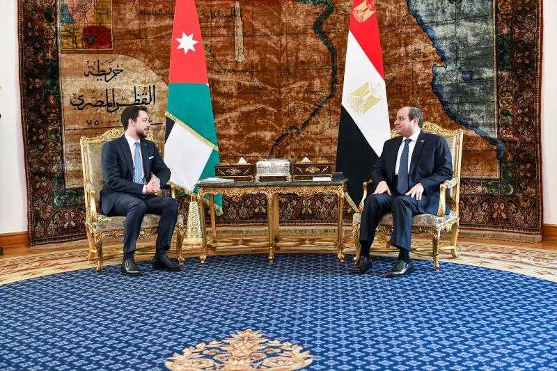 الرئيس السيسي يستقبل ولي عهد الأردن