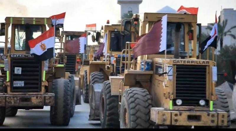 دخول معدات اللجنة ”المصرية - القطرية” إلى غزة لإنشاء المخيمات