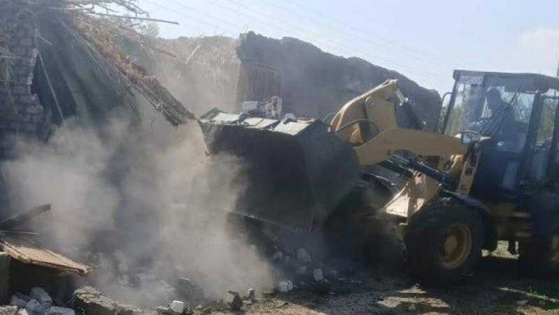 إزالة 469 حالة تعد وبناء مخالف بالمرحلة الأولي من الموجة الـ25 في المنوفية