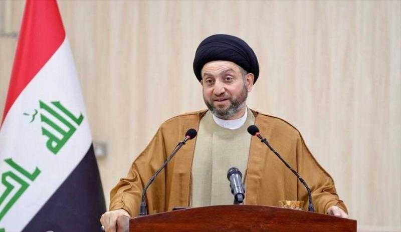 عمار الحكيم يؤكد أهمية بدء عملية التعافي المبكر وإعادة إعمار القطاع دون تهجير أهله الفلسطينيين