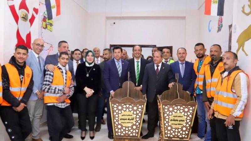 وزير الشباب والرياضة ومحافظ بورسعيد يزوران مركز العزيمة لعلاج وتأهيل مرضى الإدمان ببورفؤاد