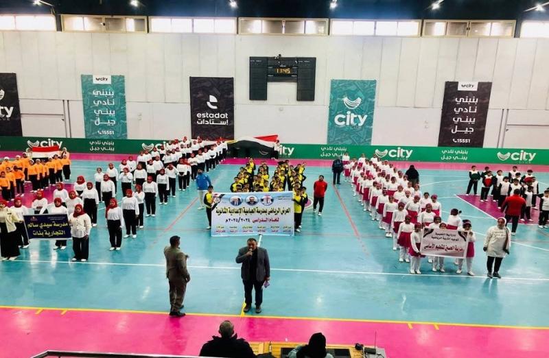 وكيلا شباب وتعليم كفر الشيخ يشهدان حفل تقييم العروض الرياضية