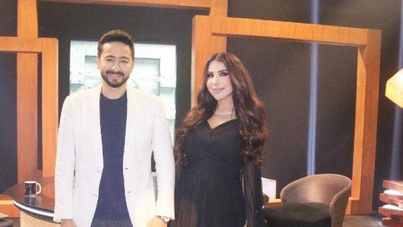 قولي ما شاء الله .. حمادة هلال يُداعب أميرة بدر بسبب مسلسل المداح