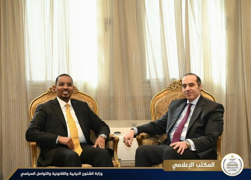 وزير الشئون النيابية يستقبل وزير الدولة للعدل والشئون الدستورية بجمهورية الصومال