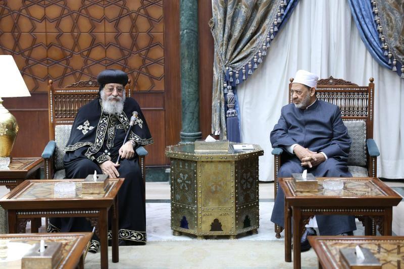 شيخ الأزهر والبابا تواضروس يؤكدان رفضهما لكل محاولات تهجير الشعب الفلسطيني