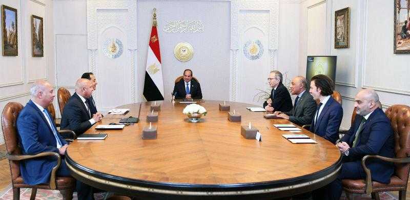 الرئيس السيسي يطلع على آخر المستجدات المتعلقة بإنشاء مجمع «ألستوم» الصناعي بمدينة برج العرب