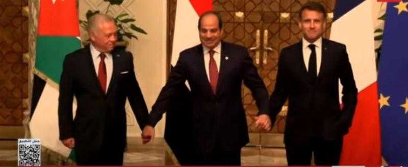 انطلاق القمة المصرية الأردنية الفرنسية لبحث تطورات الأوضاع الإقليمية