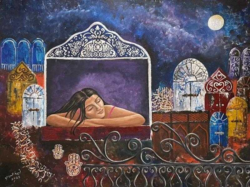 غدا.. انطلاق معرض طلة من الشباك للفنانة أميمة السيسي بالأوبرا