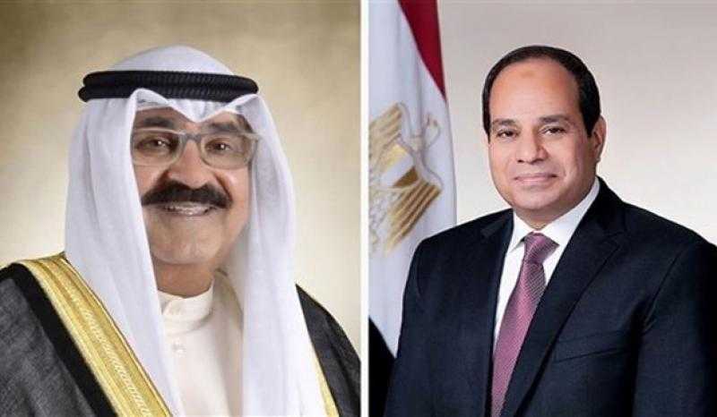 الرئيس السيسي يلتقي الشيخ مشعل الأحمد الجابر الصباح أمير الكويت بمقر الديوان الأميري
