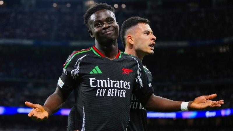 ساكا: الفوز على ريال مدريد رسالة واضحة للمنافسين في دوري الأبطال