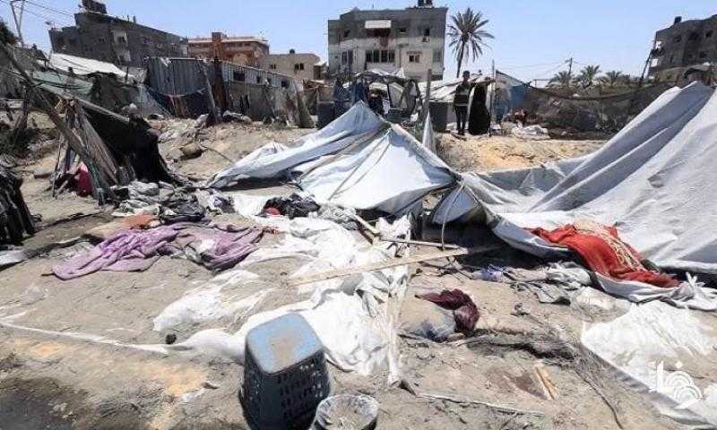 استشهاد فلسطينيين اثنين في قصف إسرائيلي لخيمة تؤوي نازحين شمال قطاع غزة
