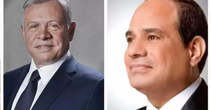 الرئيس السيسي وملك الأردن يبحثان وحدة موقف البلدين بشأن ضرورة خفض التصعيد والتوتر الراهن