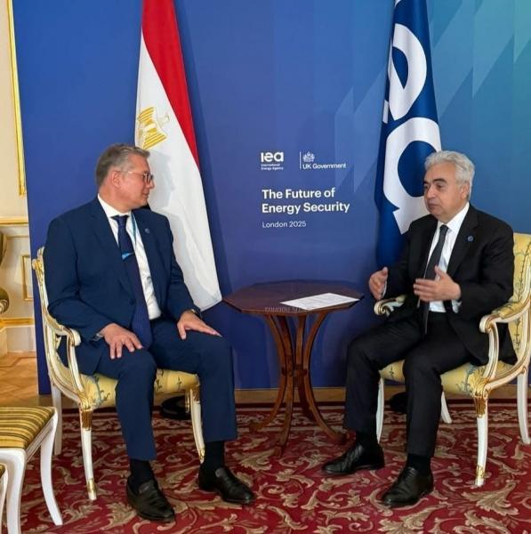 وزير البترول يعقد اجتماعًا مع المدير التنفيذي لوكالة الطاقة الدولية