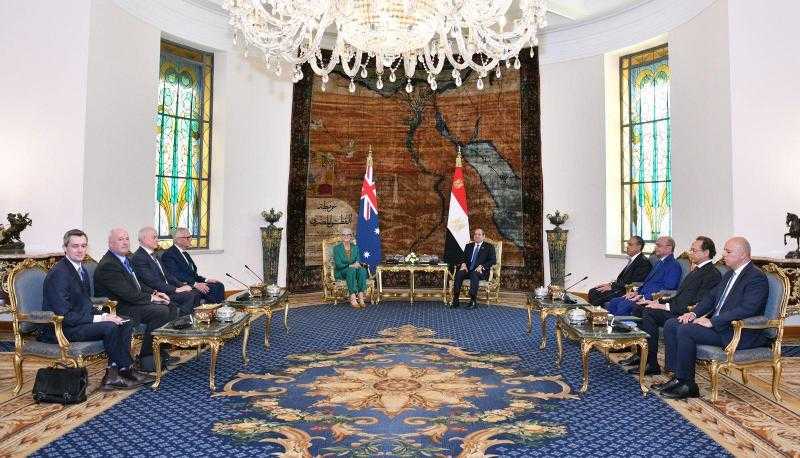 الرئيس السيسي وحاكم ”كومنولث أستراليا” يؤكدان ضرورة إعادة إعمار غزة وفقاً للخطة العربية الإسلامية