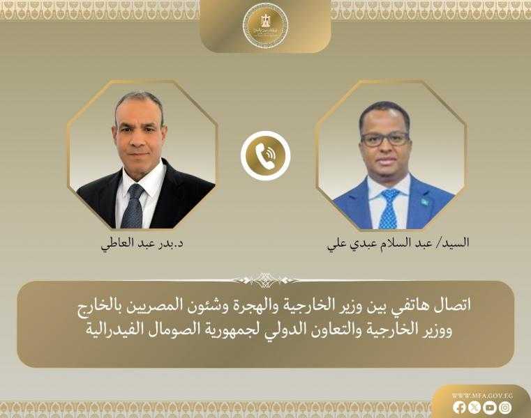 وزير الخارجية يؤكد التزام مصر الكامل بدعم وحدة الأراضي الصومالية وسلامتها