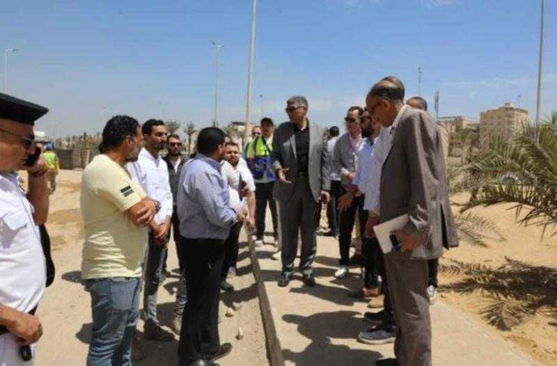 محافظ الجيزة يتابع أعمال التطوير الجارية بطريق مصر إسكندرية الصحراوي